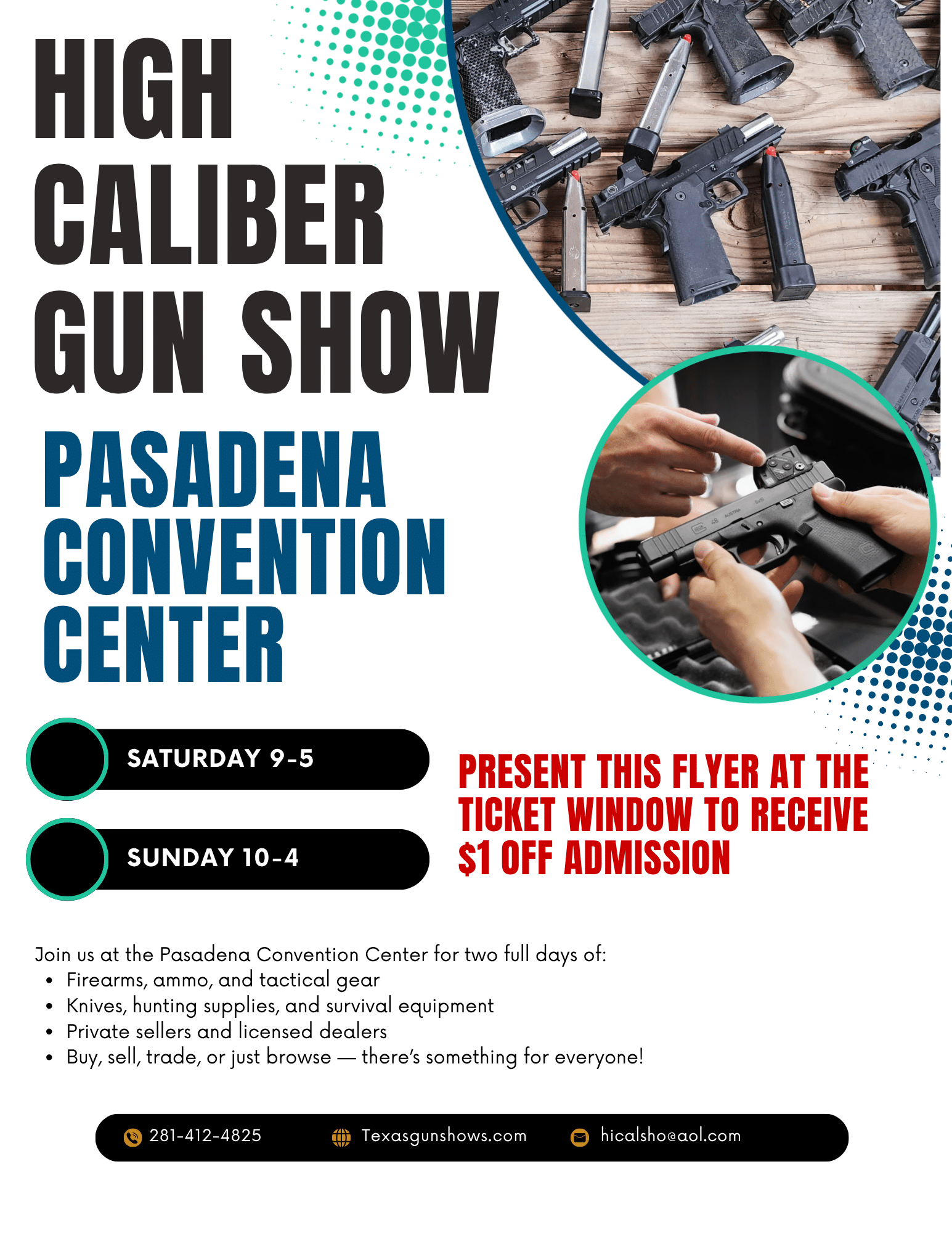 Pasadena Gun & Knife Show Flyer