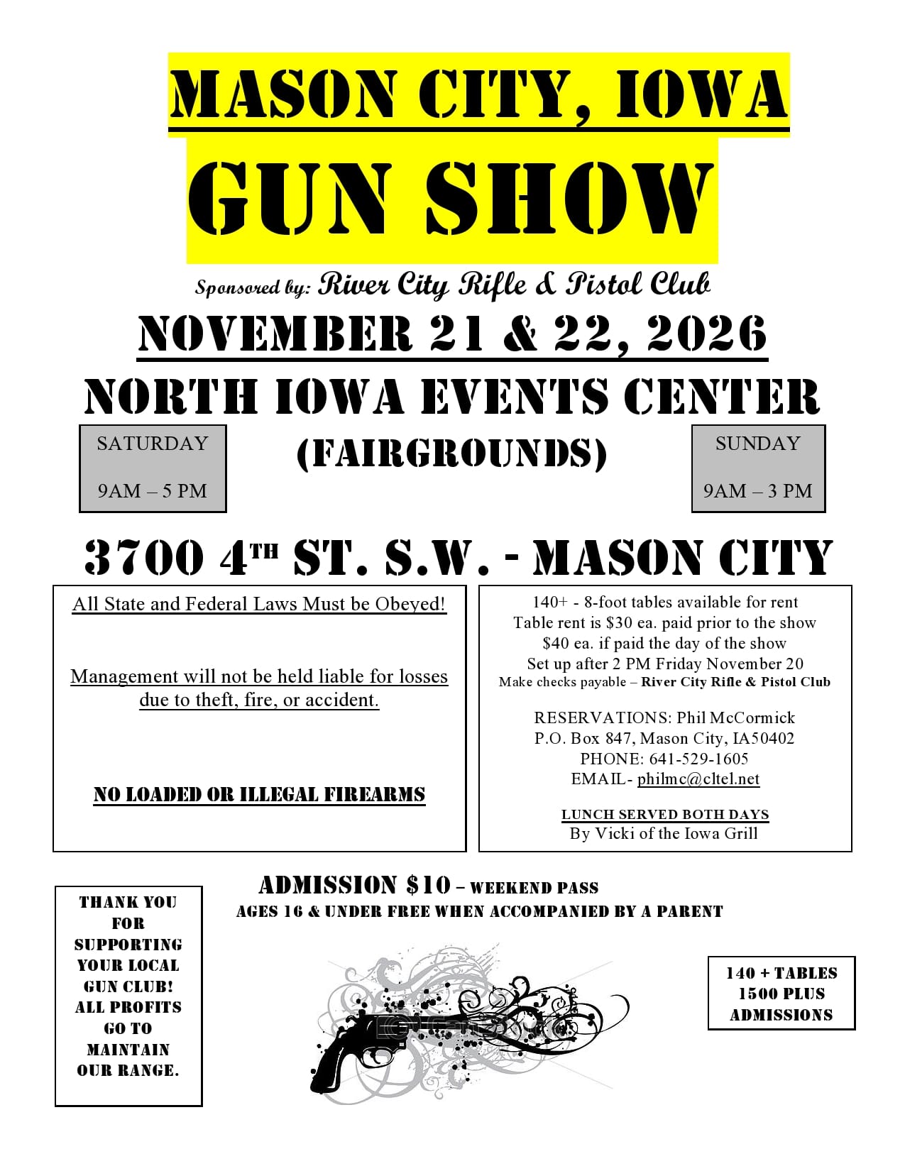 Mason City Gun Show Flyer