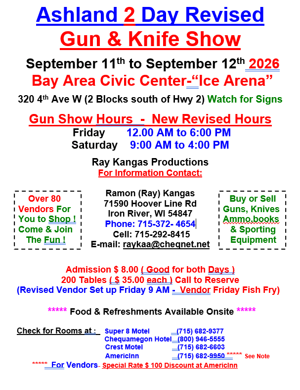 Ashland 2-Day Gun & Knife Show Flyer