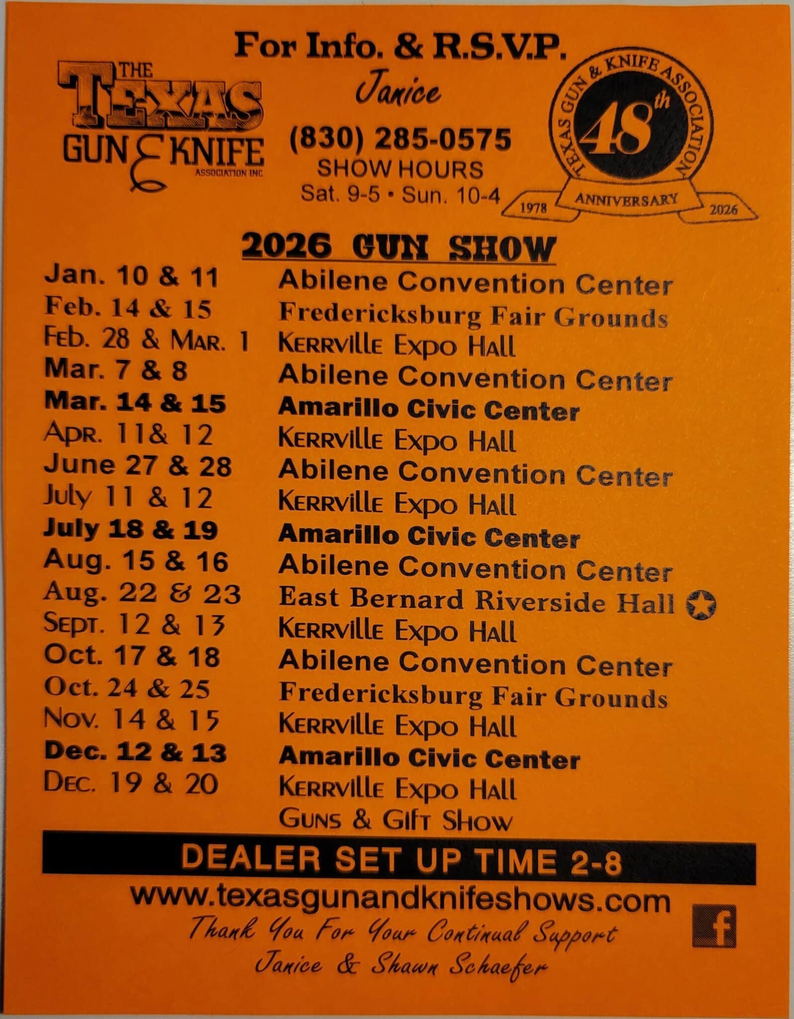 Abilene Gun & Knife Show Flyer