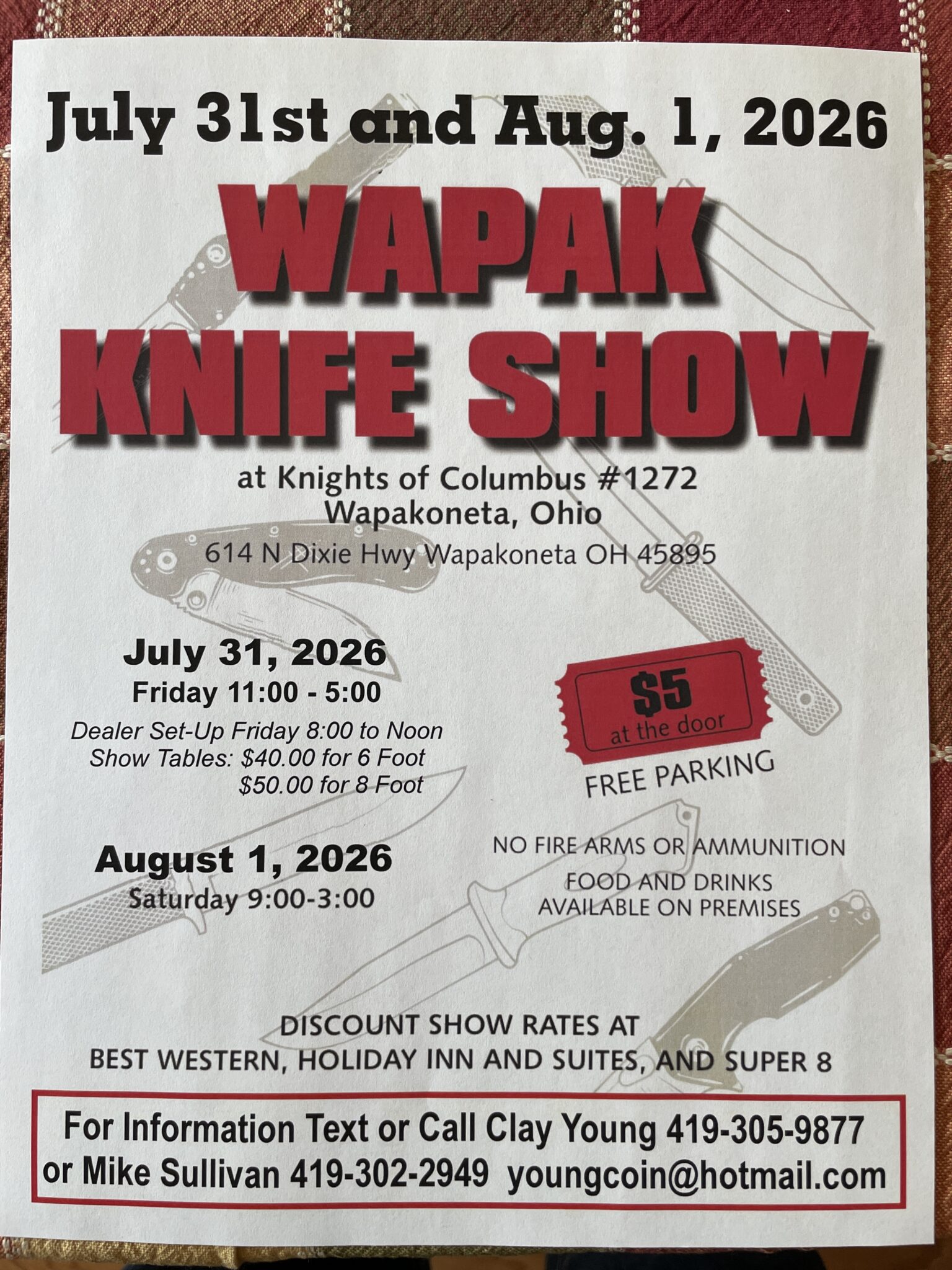 Wapak Knife Show Flyer